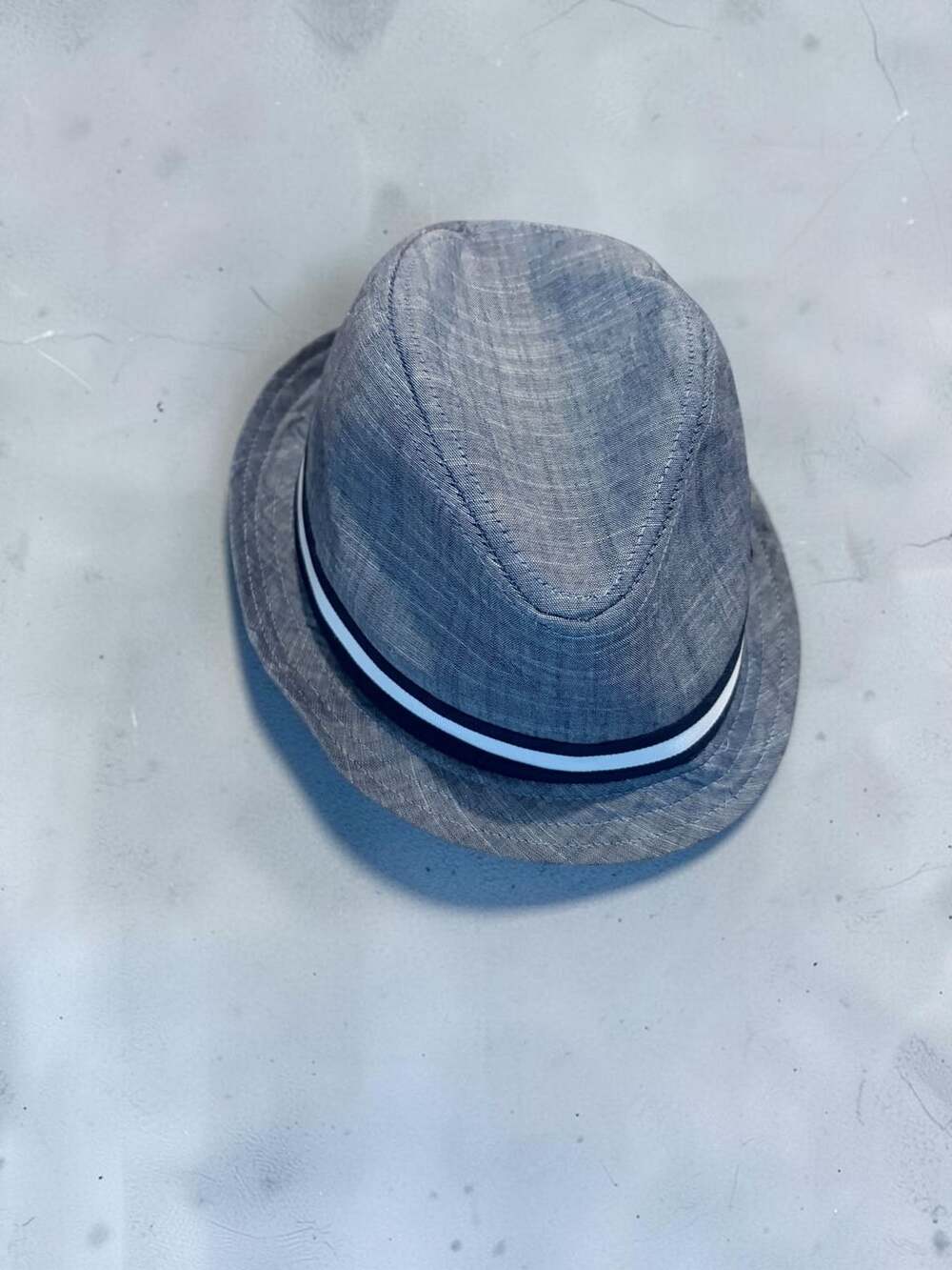 Starting Out Toddler Fedora Hat Size One Blue Cotton